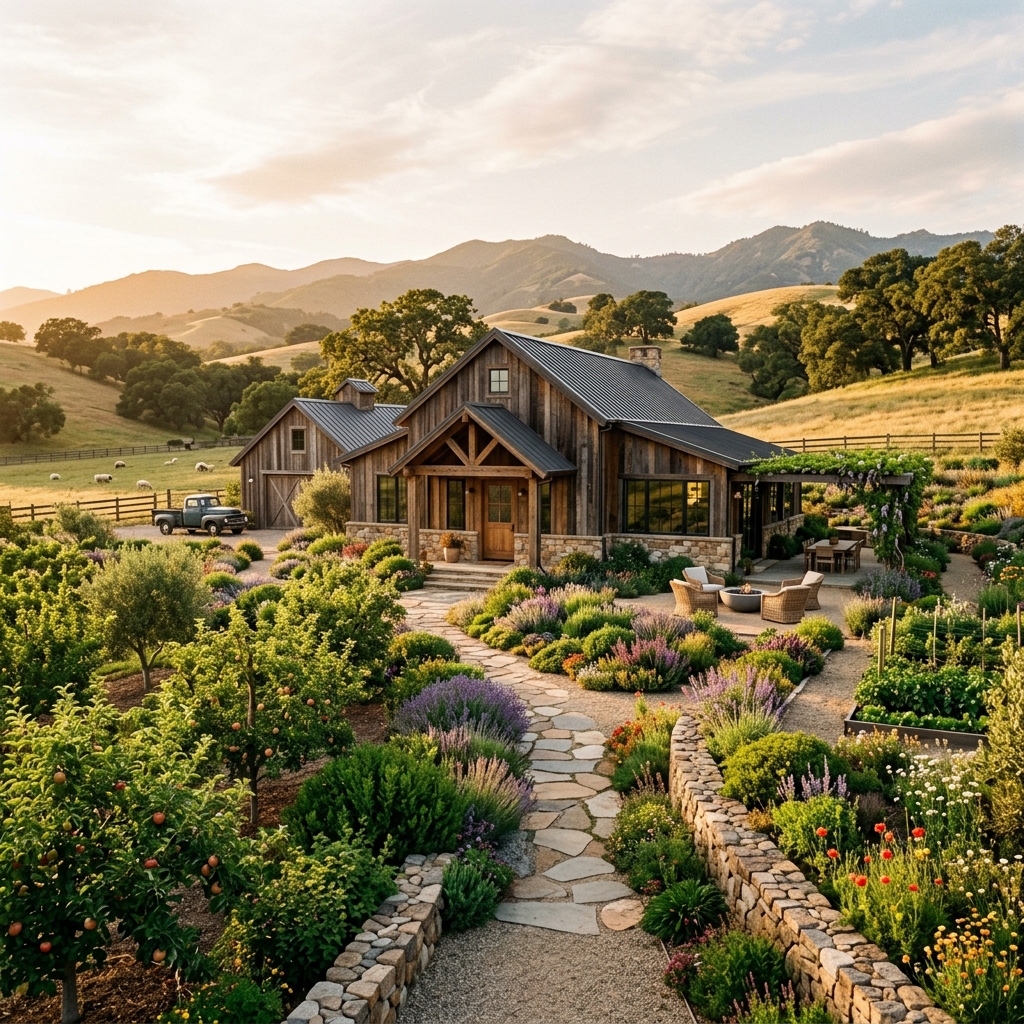 Farm house landscaping